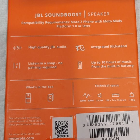 Motomods JBL Soundboost Speaker!!! - Picture 3 of 8
